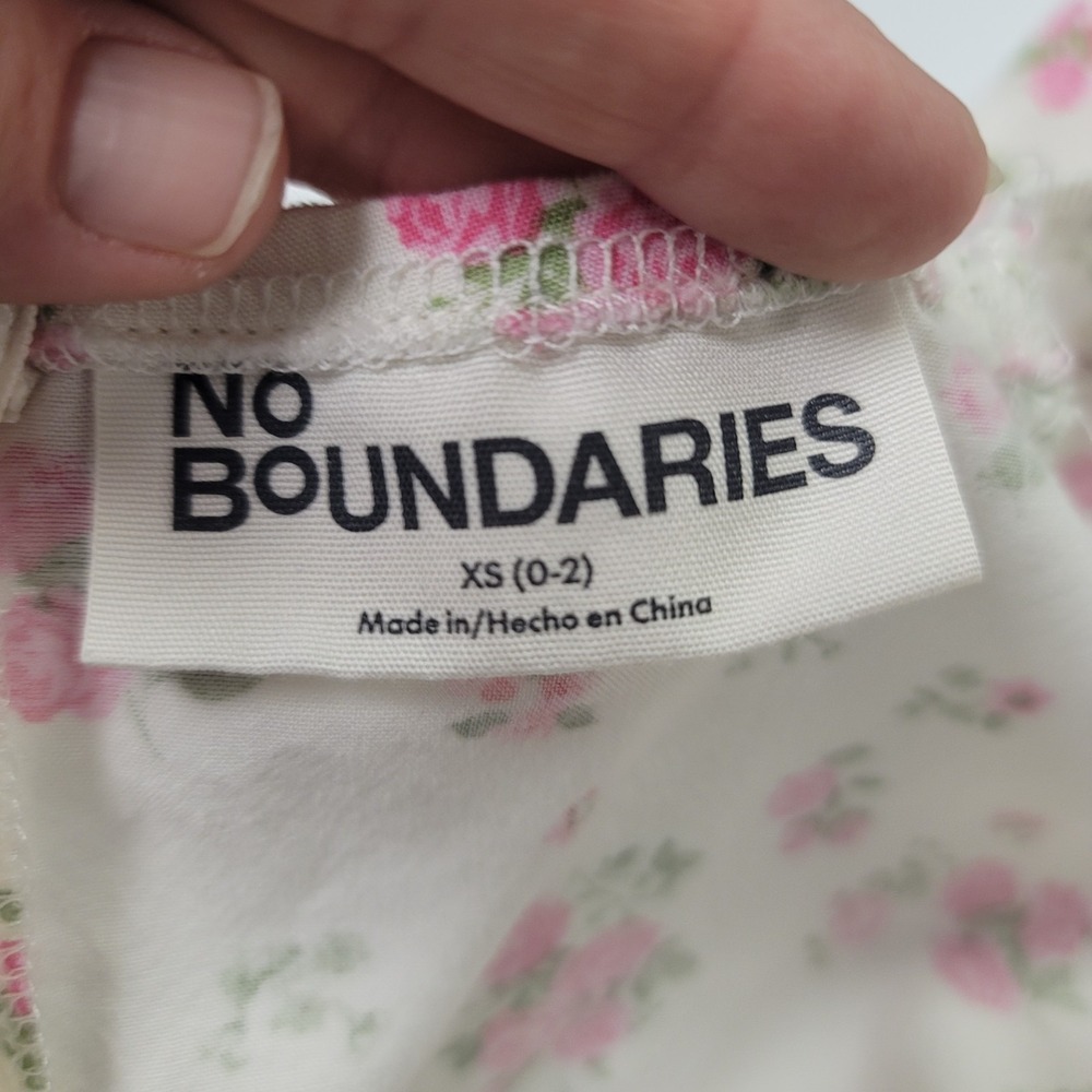 Babydoll Milkmaid Dress Size XS Coquette Dainty Floral Cottagecore Side Slit - Picture 5 of 12